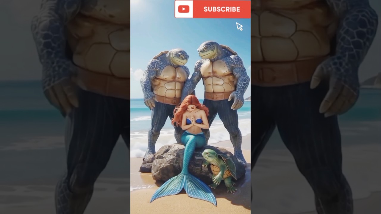 🐢✨ Brave Turtle Saves Mermaid from Fishermen! 🌊🧜‍♀️ | Like & Subscribe 💙