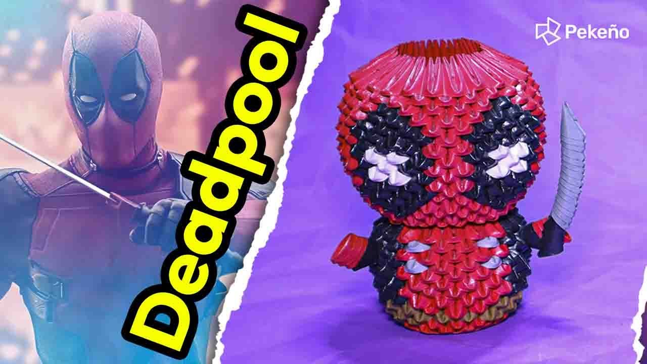 Deadpool de papel!! ⚔️👹 Tutorial de Origami 3D | Pekeño 💜 - YouTube