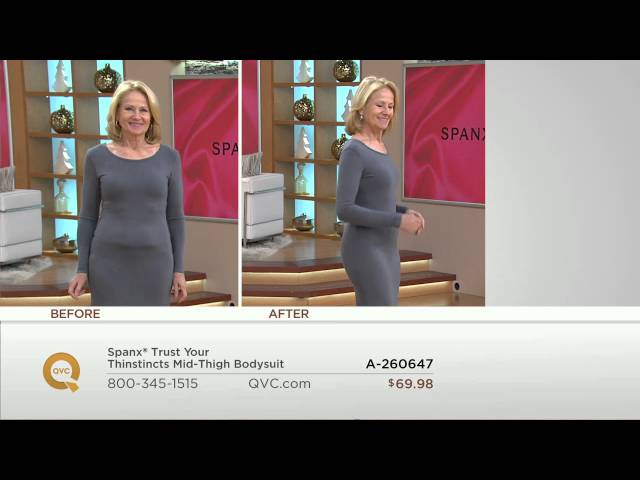 Spanx Trust Your Thinstincts Mid-Thigh Bodysuit with Jill Bauer 