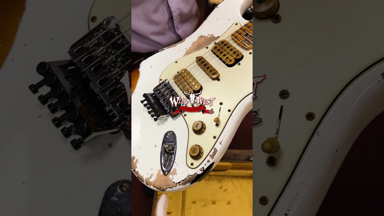 Watch Fender Custom Shop Wild West White Lightning Strat Floyd Rose HSH Heavy Relic 2 Tone Sunburst on YouTube Watch Fender Custom Shop Wild West White Lightning Strat Floyd Rose HSH Heavy Relic 2 Tone Sunburst on YouTube