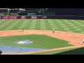 The amazing Willians Astudillo works on turning 2 with Taylor Motter (SS) 90 minutes before MLB game
