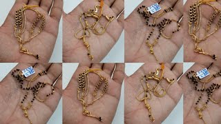 new 22ct chain mangalsutra designs with weight & price // Black beads mangalsutra designs with price
