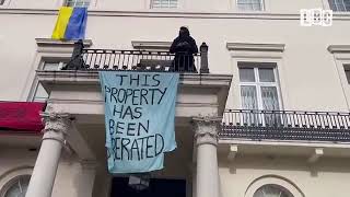 Mansion was seized in London by a group of squatters as it is linked Russian oligarch