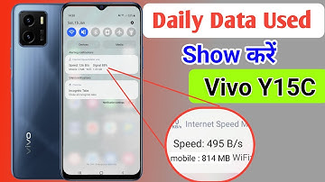 Vivo y15c me daily data use kaise dekhe/vivo y15c data usage setting on notification bar