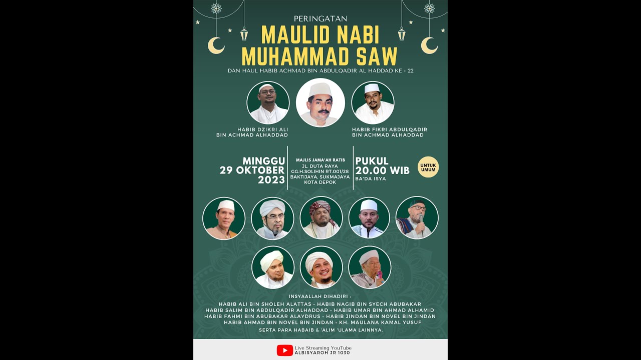 🔴LIVE | Peringatan Maulid Nabi Muhammad Saw Dan Haul Habib Achmad Bin Abdulqadir Al Haddad Ke - 22