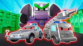 RESCUE TEAM VS EVIL ROBOT TWINS: Who will win?  - Super Robot fights Evil robot villain by Car City Cartoon for Kids 23,744 views 1 month ago 32 minutes
