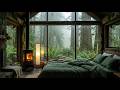 The Ultimate Rainforest Cabin Escape 🌧️ Heavy Rain &amp; Crackling Wood Stove ASMR [NO ADS]