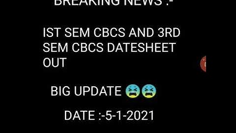 IST SEM AND 3RD SEM CBCS DATESHEET OUT | JAMMU UNIVERSITY | BIG UPDATE|😫