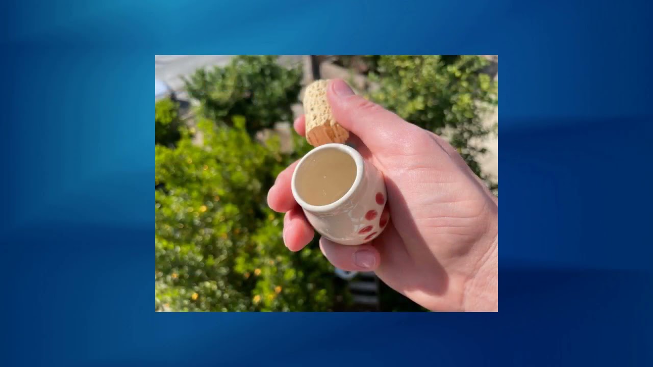 Mini Ceramic Stash Jar - Small Container with Airtight Natural Cork Lid - Hand Painted Miniature ...