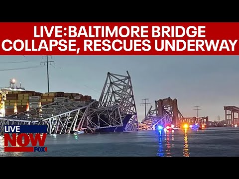 LIVE: Baltimore Key bridge collapses after struck by ship, rescues underway | LiveNOW from FOX