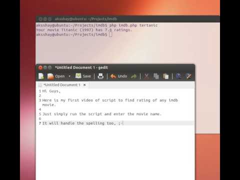 php curl imdb rating script