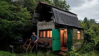 Restoring an Abandoned Stone House from Scratch | Wilderness ASMR