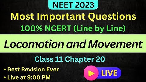 #neet2023 Locomotion and Movement one shot revision questions practice #pyq #neetguru