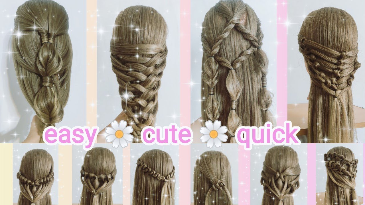 Beautiful & easy & cute hairstyle for long and short hair. Which one is ...