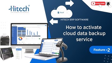 How to activate cloud data backup service on Hitech Software  | How to Restore data from cloud