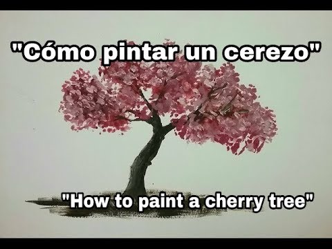 cómo pintar cerezo al óleo youtube flores de cerezos