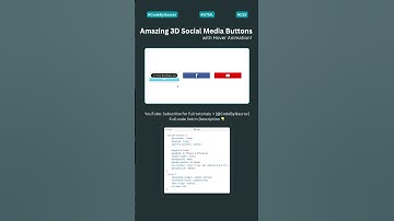 ✨Amazing 3D Social Media Buttons Using CSS! 🚀 #webdevelopment #webcoding #htmlcss  #shorts