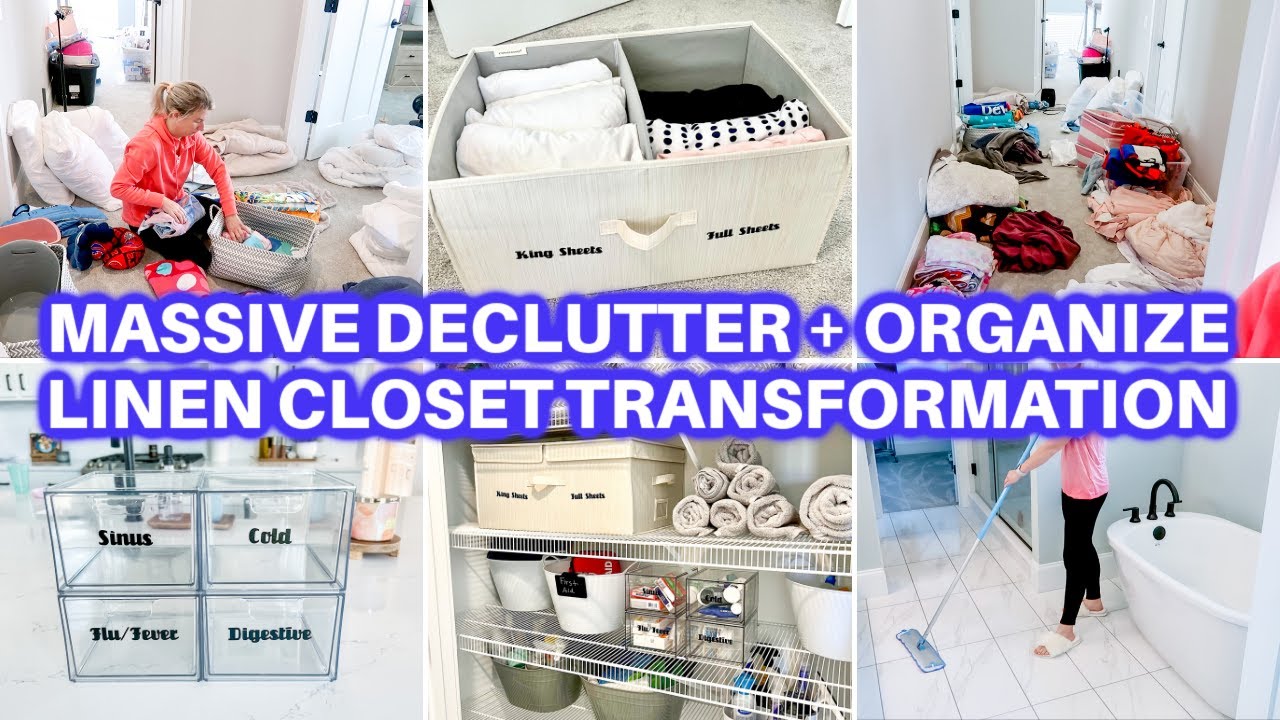 EXTREME CLEAN WITH ME DECLUTTER ORGANIZE | CLEANING MOTIVATION | LINEN ...