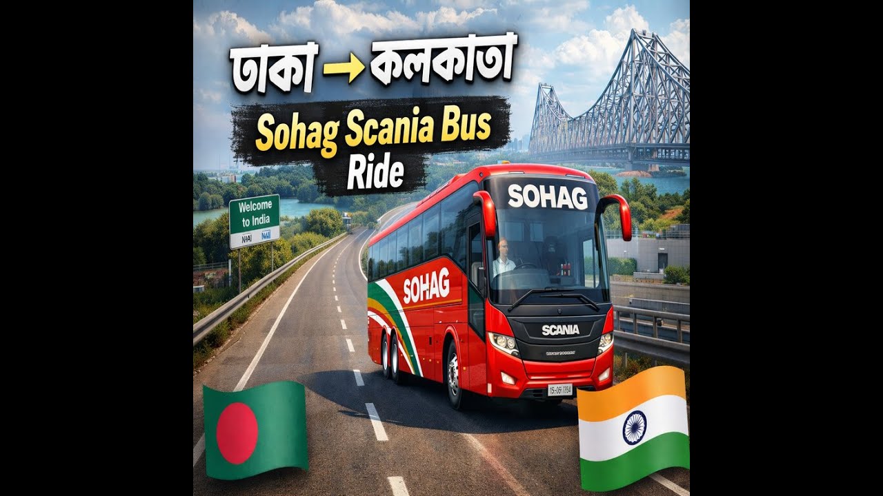 ঢাকা → কলকাতা | Sohag Scania Bus 🚍 Realistic Journey | ETS2 Pro BD