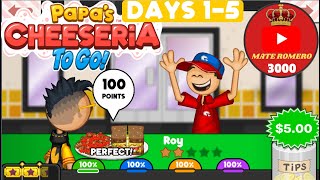 5 Days From Papa s Cheeseria To Go - Playing in 33 Minutes