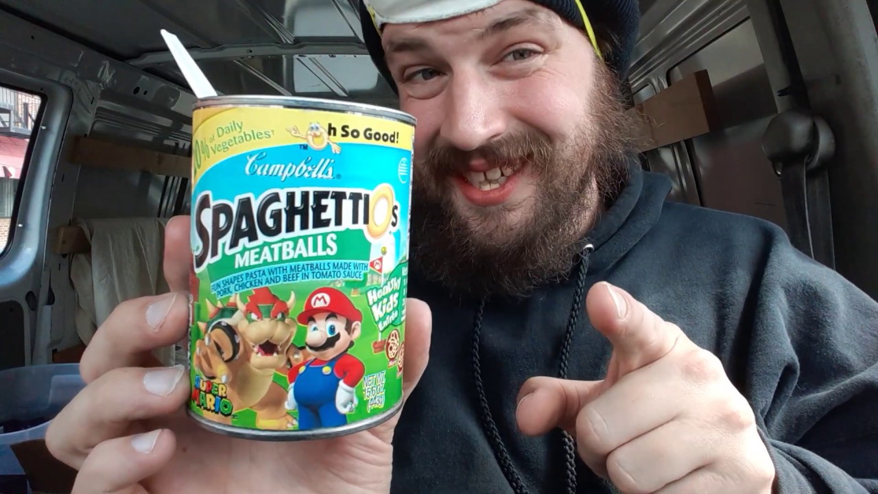 Spaghettios w/ Meatballs feat. Super Mario Shaped Pasta by Campbell's