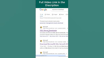 How to Download and Install SQL Server 2022 | SSMS #shorts #sql