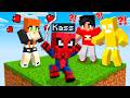 VIREI um SUPER HERÓI OP para TROLLAR meus AMIGOS em UM CHUNK no Minecraft
