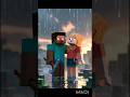 Barish Mein Steve Aur Alex 🌧️💙 | Minecraft #shorts