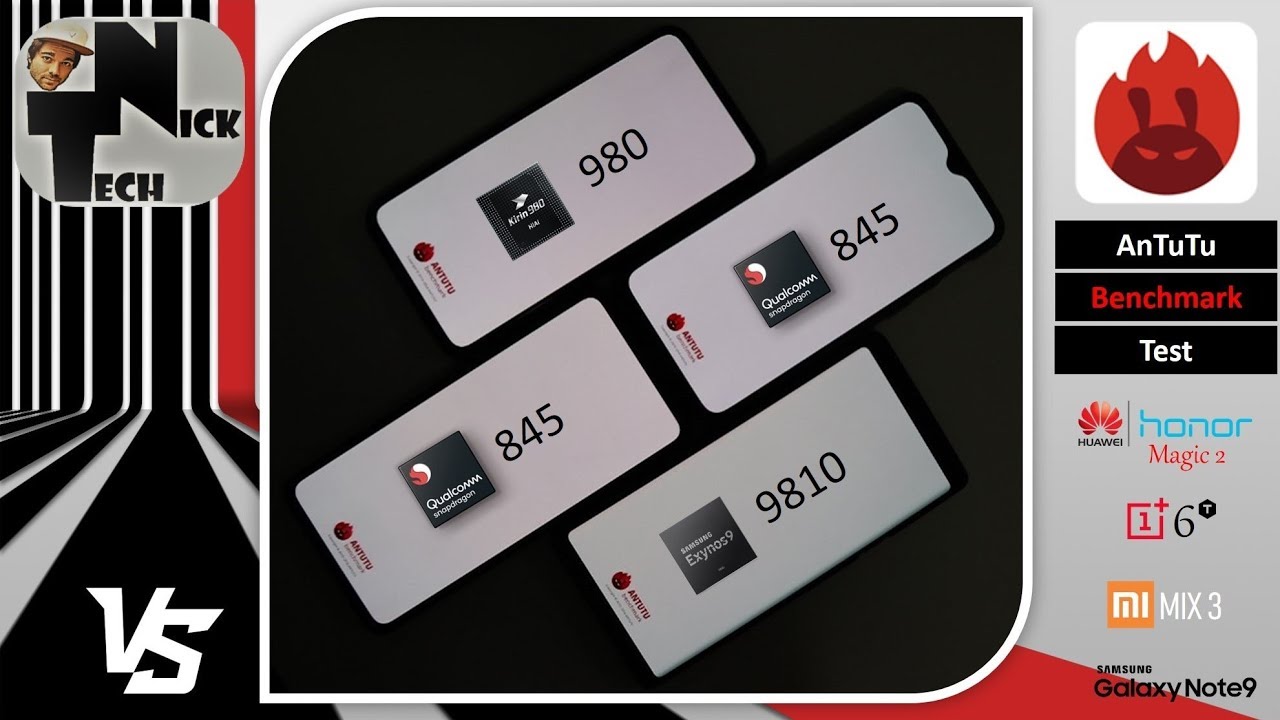 Honor Magic 2 vs OnePlus 6T vs Mi MIX 3 vs Note 9 AnTuTu Benchmark Test