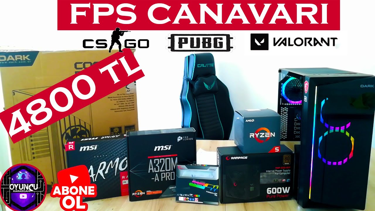 4800 TL FİYAT PERFORMANS SİSTEM TOPLAMA ( Ryzen 5 , Msı Rx 570