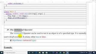 The Instanceof Operator in Inheritance