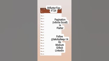 FT29: Pagination (Infinite Scroll) In Flutter | #30flutterTips #lakshydeepVikram