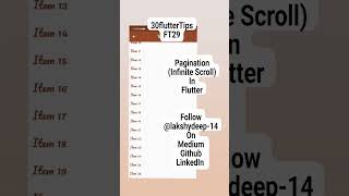 FT29: Pagination (Infinite Scroll) In Flutter | #30flutterTips #lakshydeepVikram