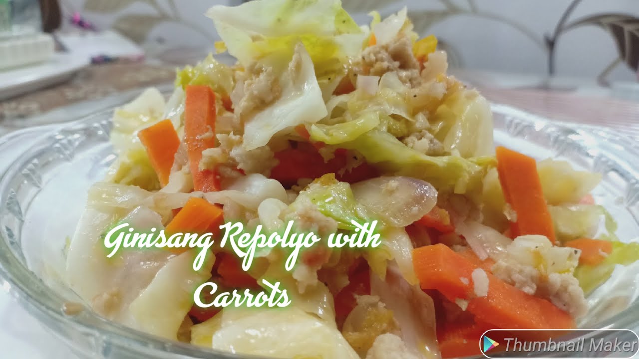 GINISANG REPOLYO WITH CARROTS SIMPLENG ULAM EASY RECIPE YouTube