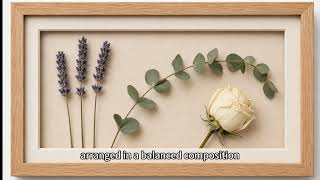 AI dried flower framing design for natural botanical keepsakes