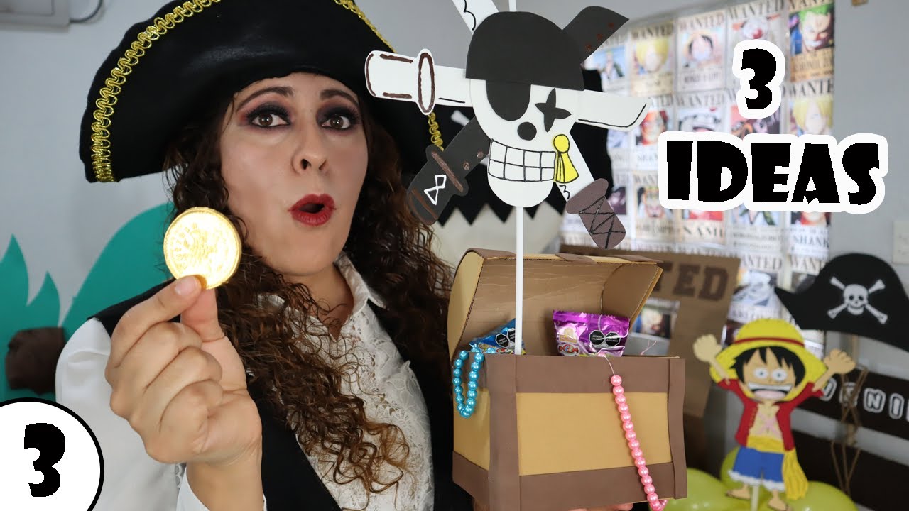 Como hacer Centros de mesa para fiesta de PIRATAS