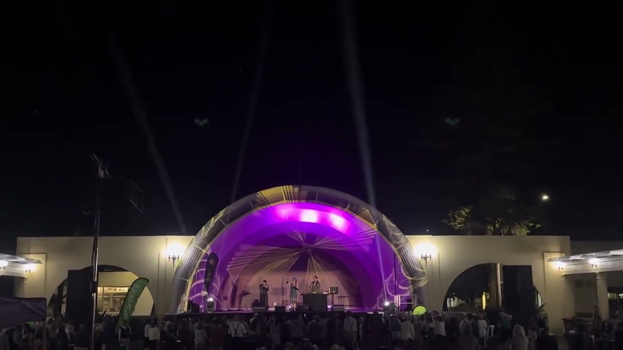 Electro Swiggety performing ‘Saint Go Marching In’ Napier Soundshell, Art Deco Napier 2024