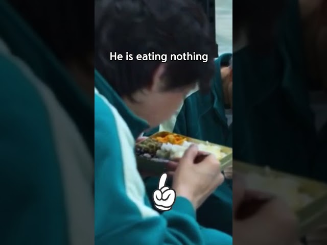 He is eating nothing 😂 | squid games class=