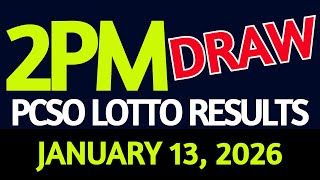 2pm Lotto Result Today January 13 2026 Swertres Ez2 Pcso