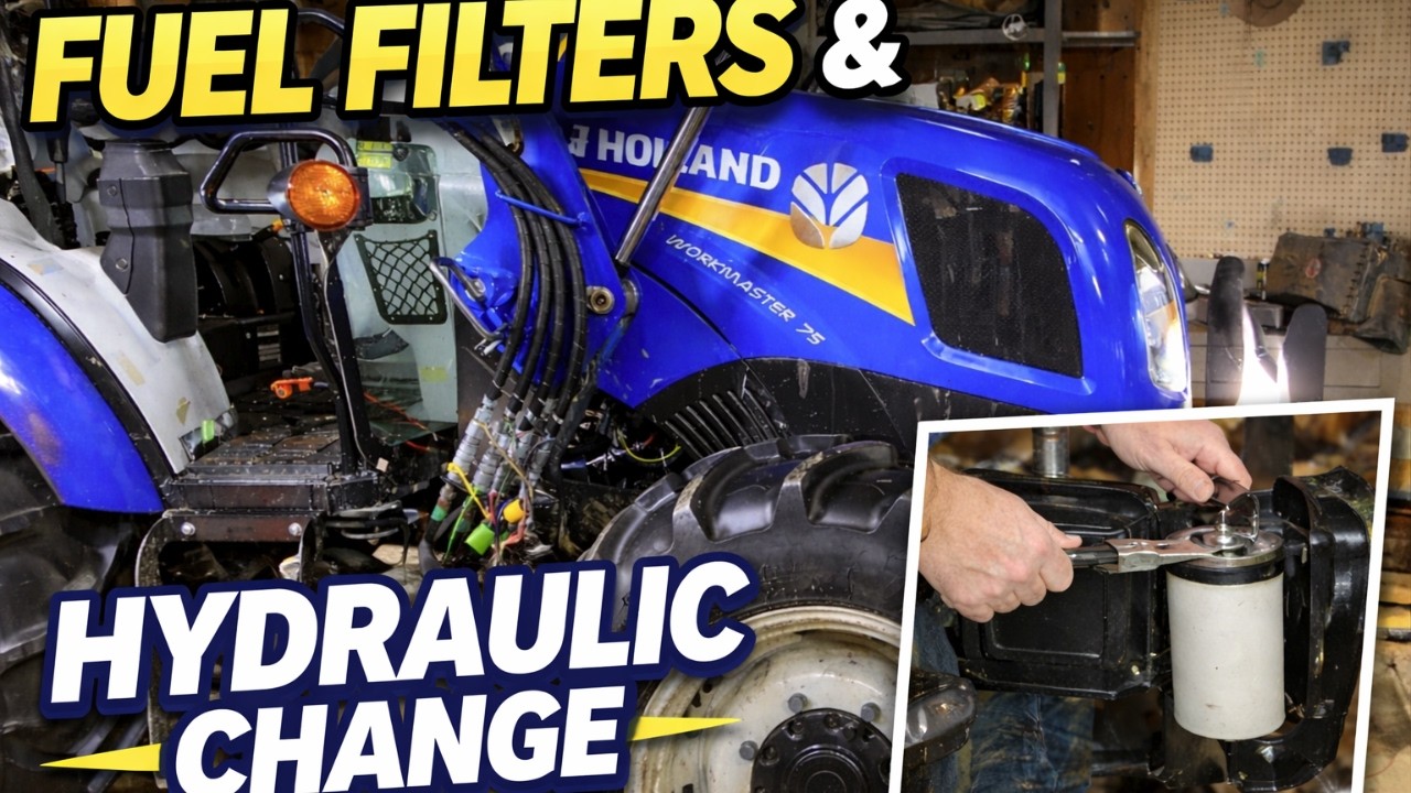 2024 New Holland Workmaster 75 | Fuel & Hydraulic Filter Change - YouTube