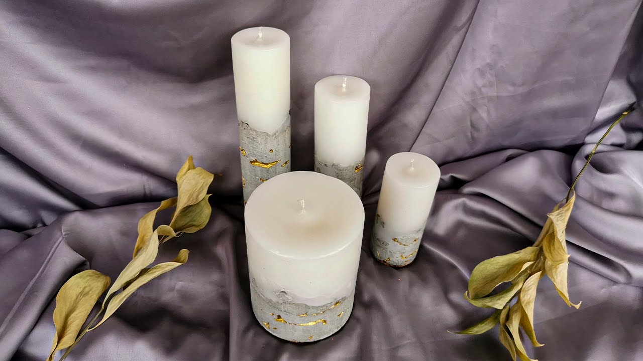 Make Candles with Concrete Bases / DIY