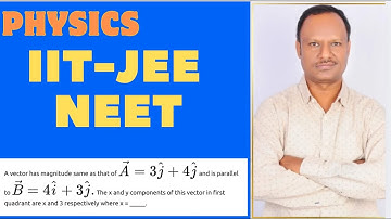 A vector has magnitude same as that of  → A = 3 ^ j + 4 ^ j 𝐴 → = 3 𝑗 ^ + 4 𝑗 ^  and is parallel