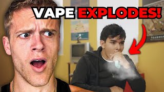 Kid's Vape Explodes | Joe Bart Reacts