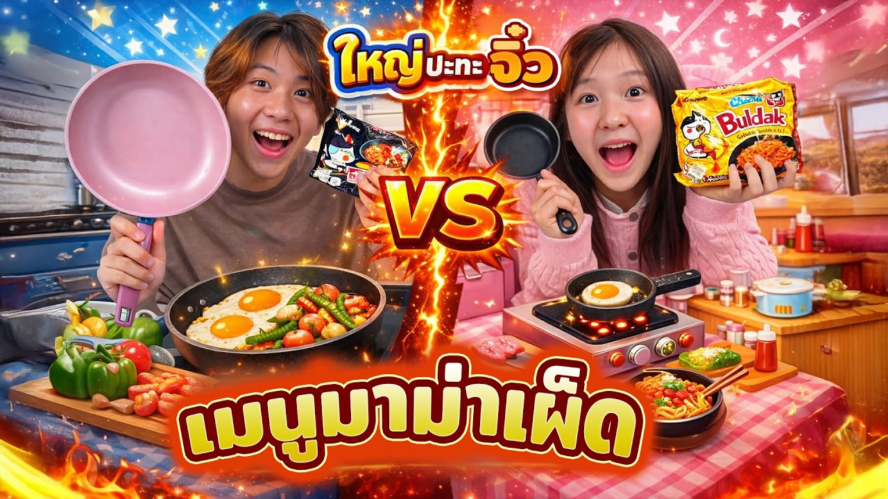ครัวจิ๋ว VS ครัวใหญ่ Ep.1 มาม่าเผ็ดเกาหลีในเซเว่น ใครจะทำได้น่ากินกว่ากัน