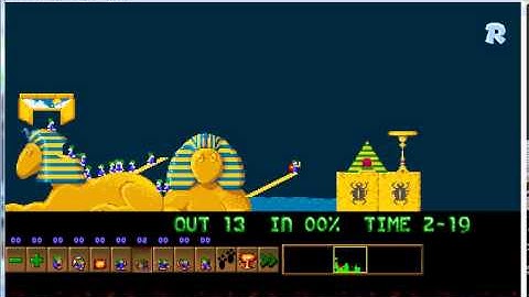 Lemmings custom level  A simple building task