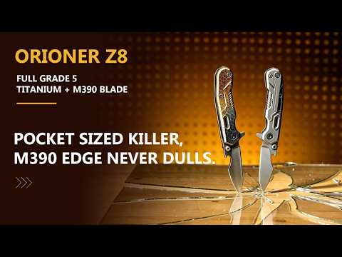 ORIONER Z8 M390 Ti EDC Utility Tool Tritium Slots Opener by