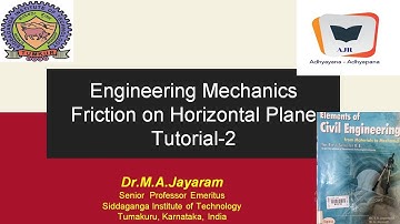 Engineering  Mechanics Friction Tutorial 2 || Dr.M.A.JAYARAM