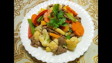 Bò xào rau củ cực ngon cực bổ, Stir-fried beef and vegetables