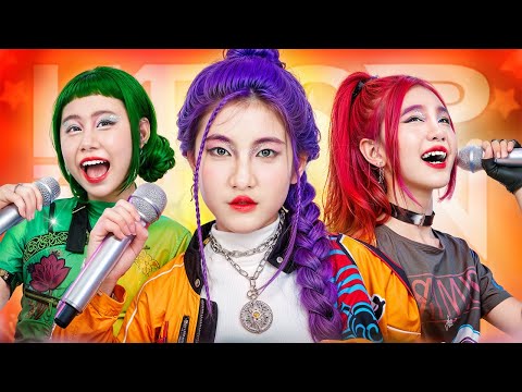 We Transform Into K-pop Demon Hunters! Pinky And Friends Fight With Evil Demon