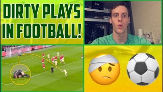 American Reacts to DIRTY PLAYS IN FOOTBALL!